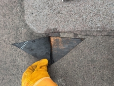 Dakinspectie met insnijding